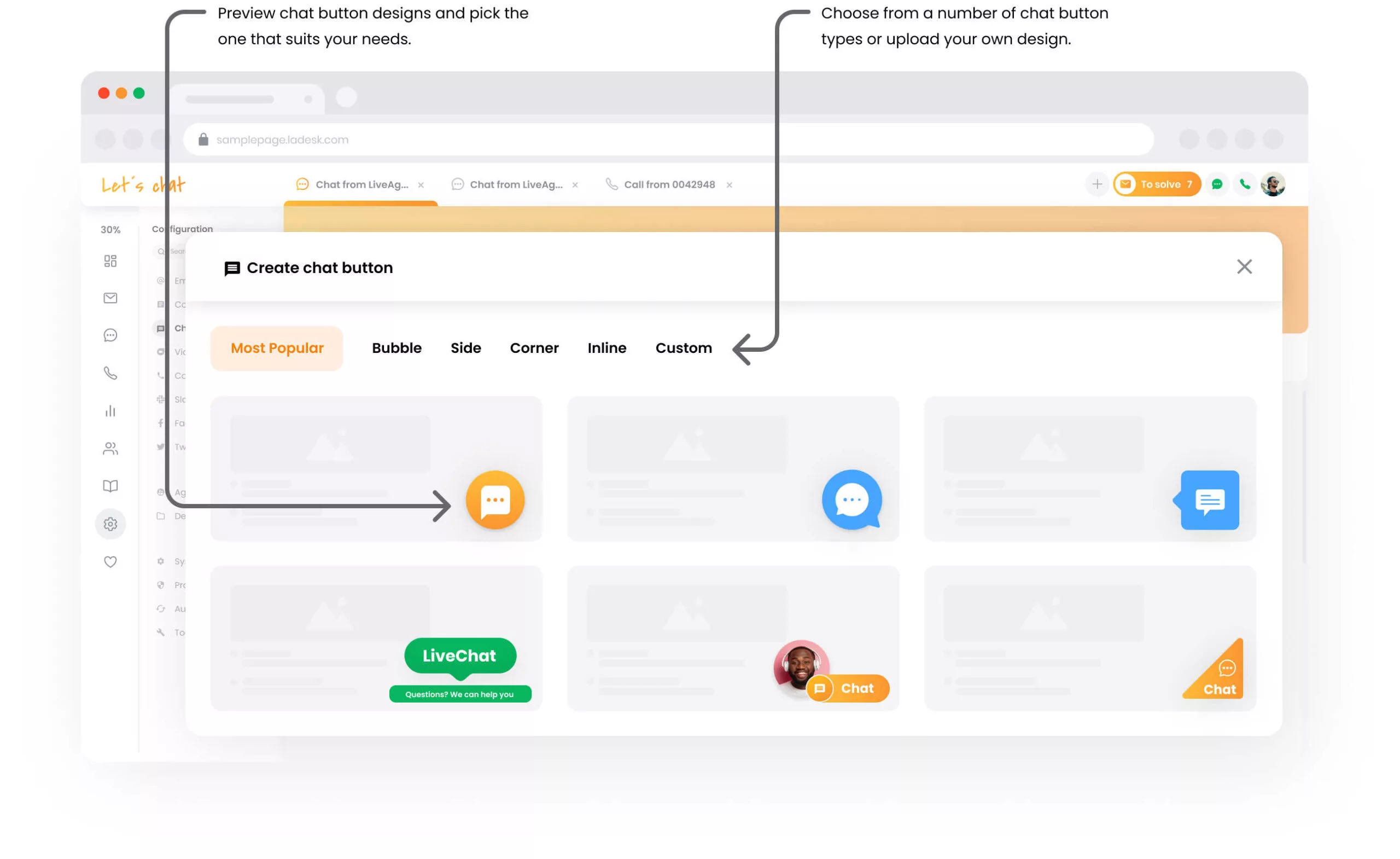 Pogled tipkanja v realnem času v LiveAgent