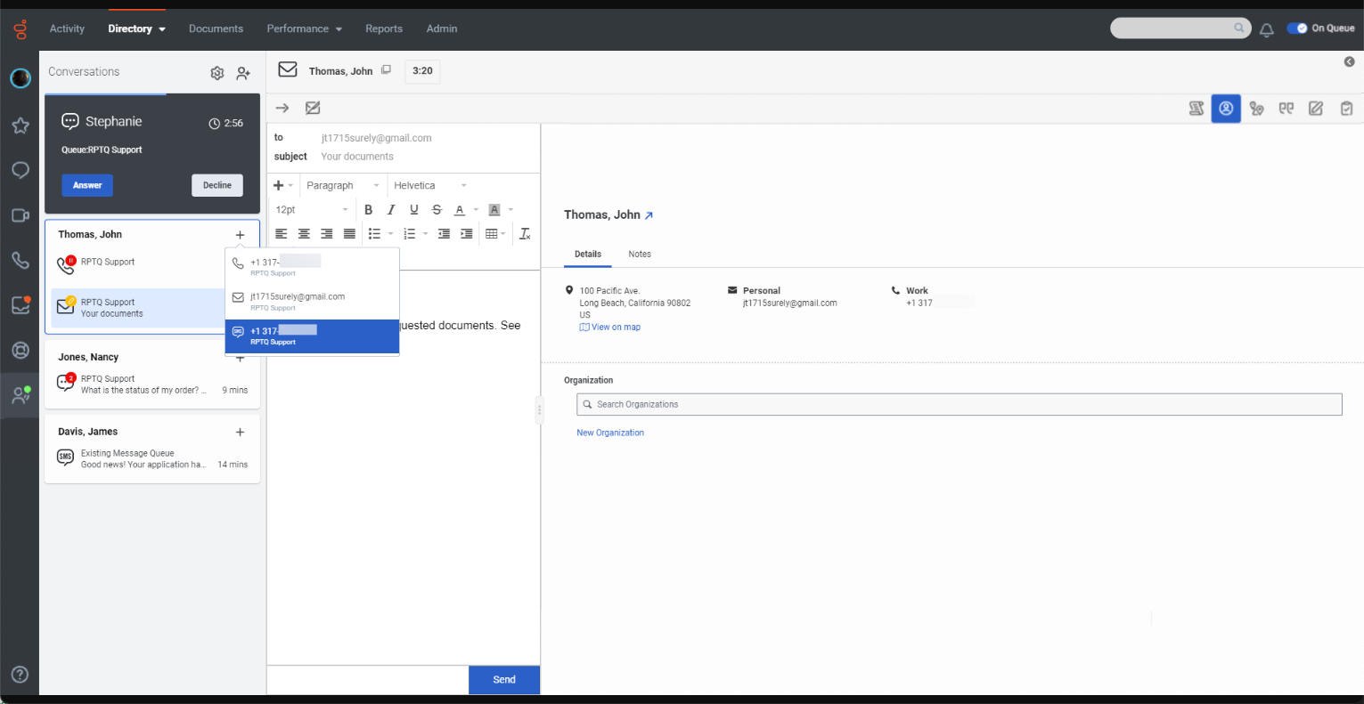 Vmesnik Genesys Cloud