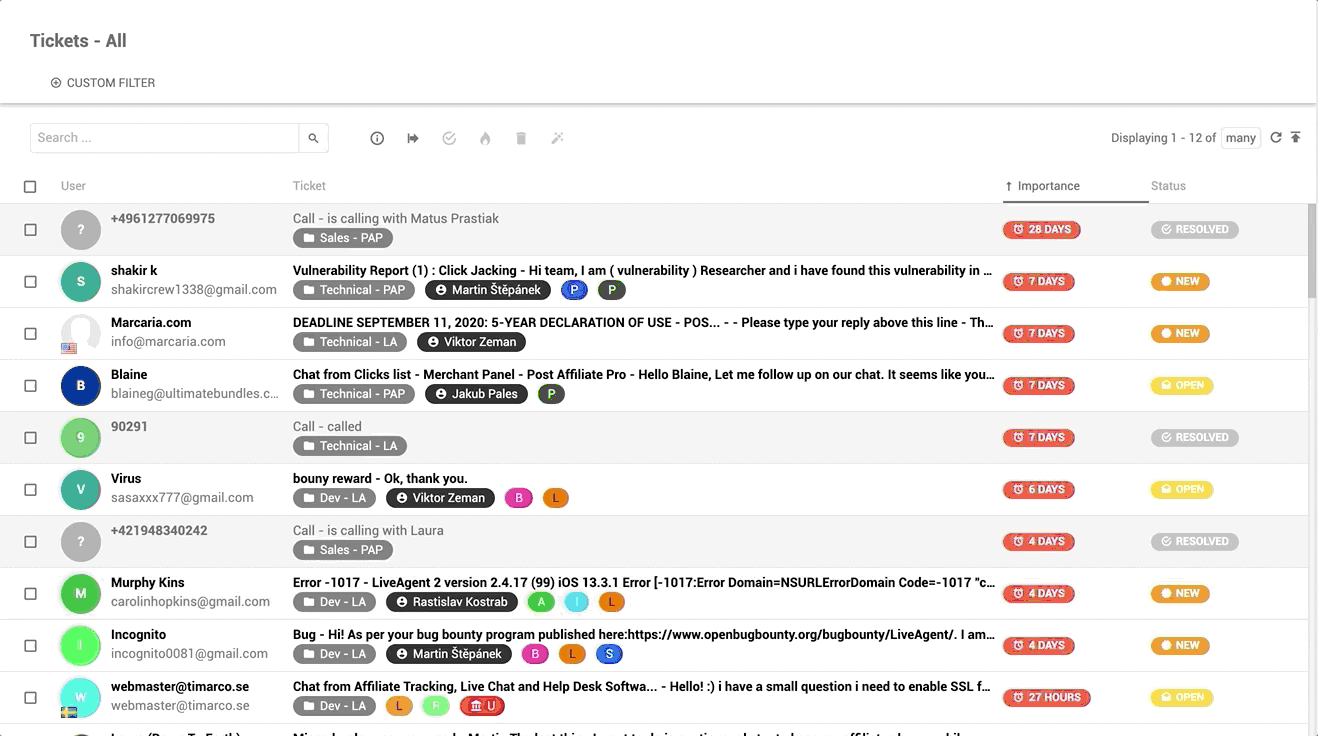 Primer univerzalnega inboxa