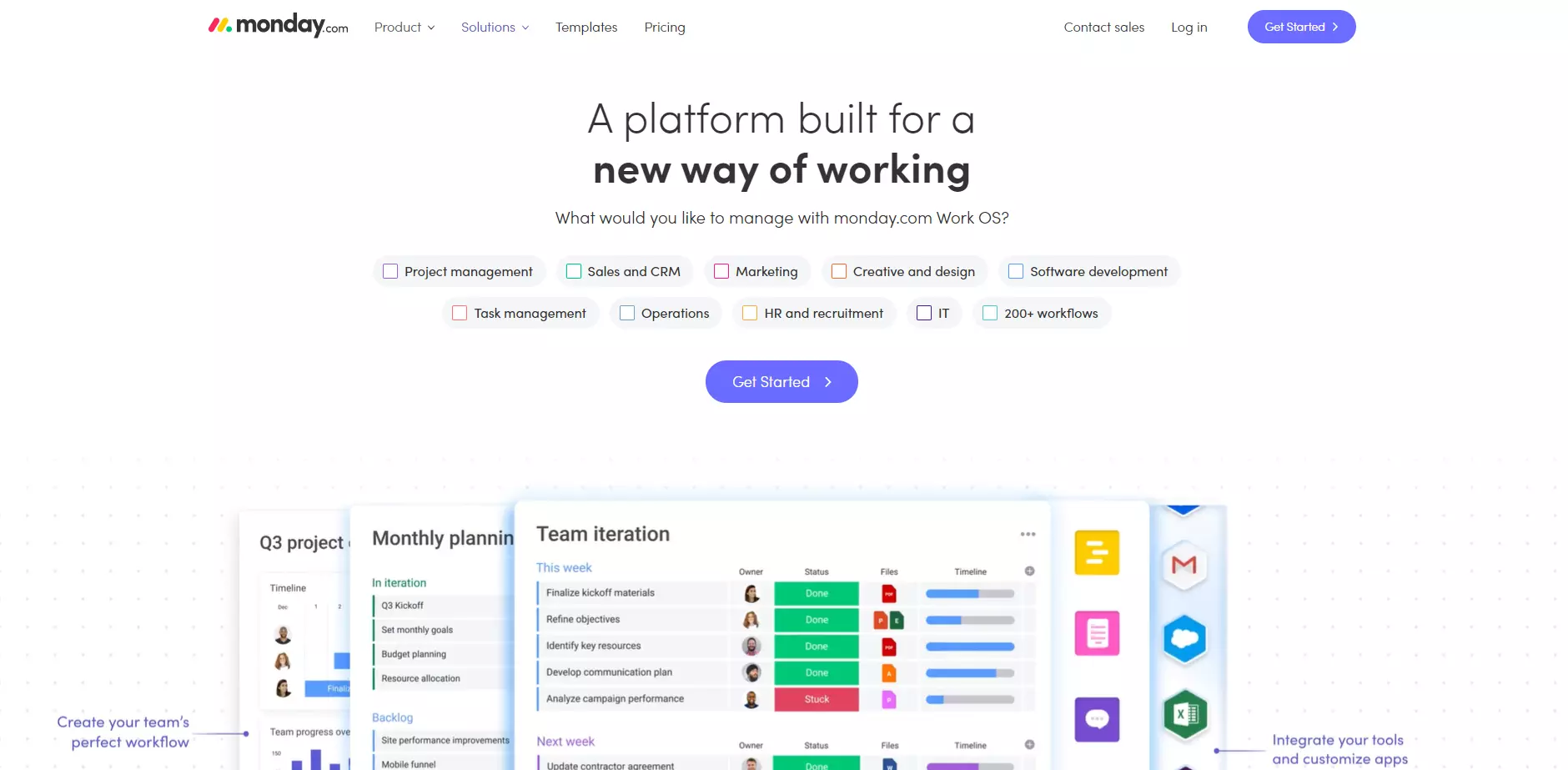 Domača stran Monday.com