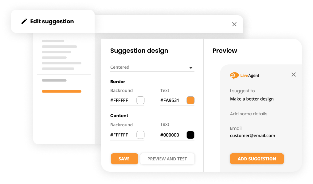 Funkcija povratnih informacij in predlogov v programski opremi help desk - LiveAgent