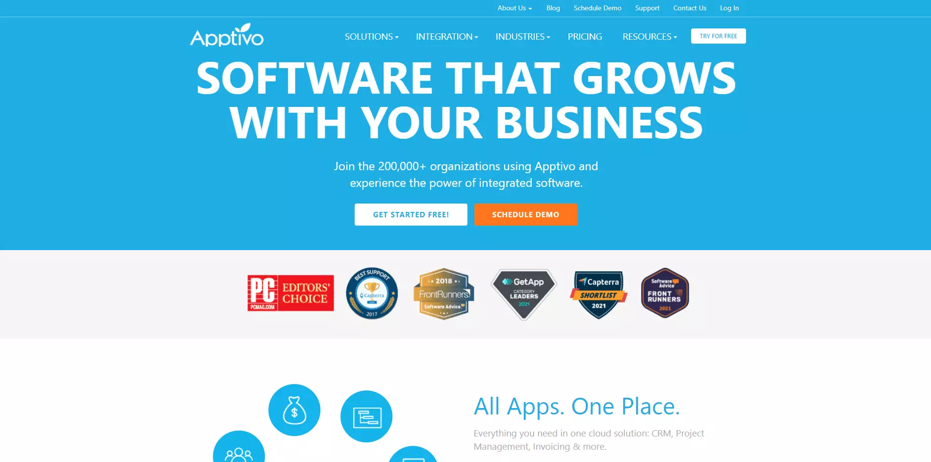 Domača stran Apptivo