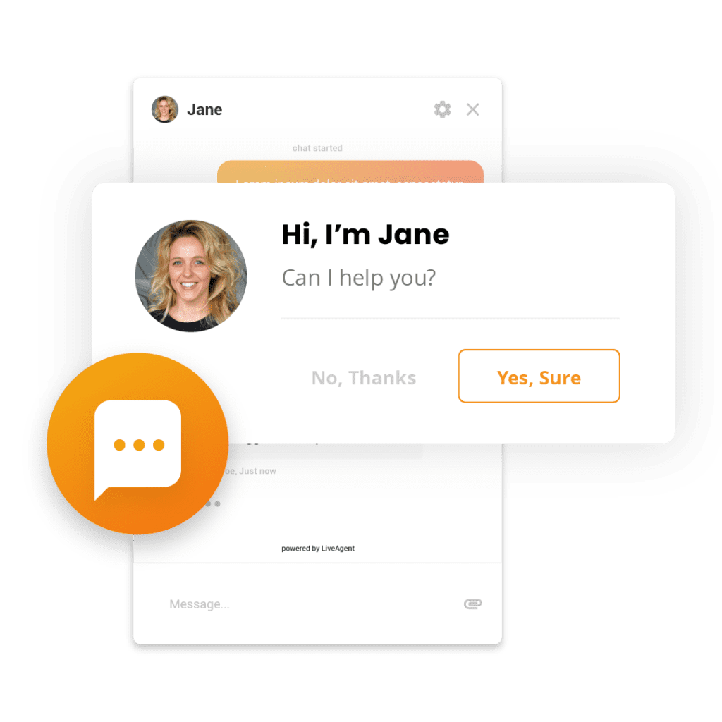 Primer proaktivnih povabil za klepet