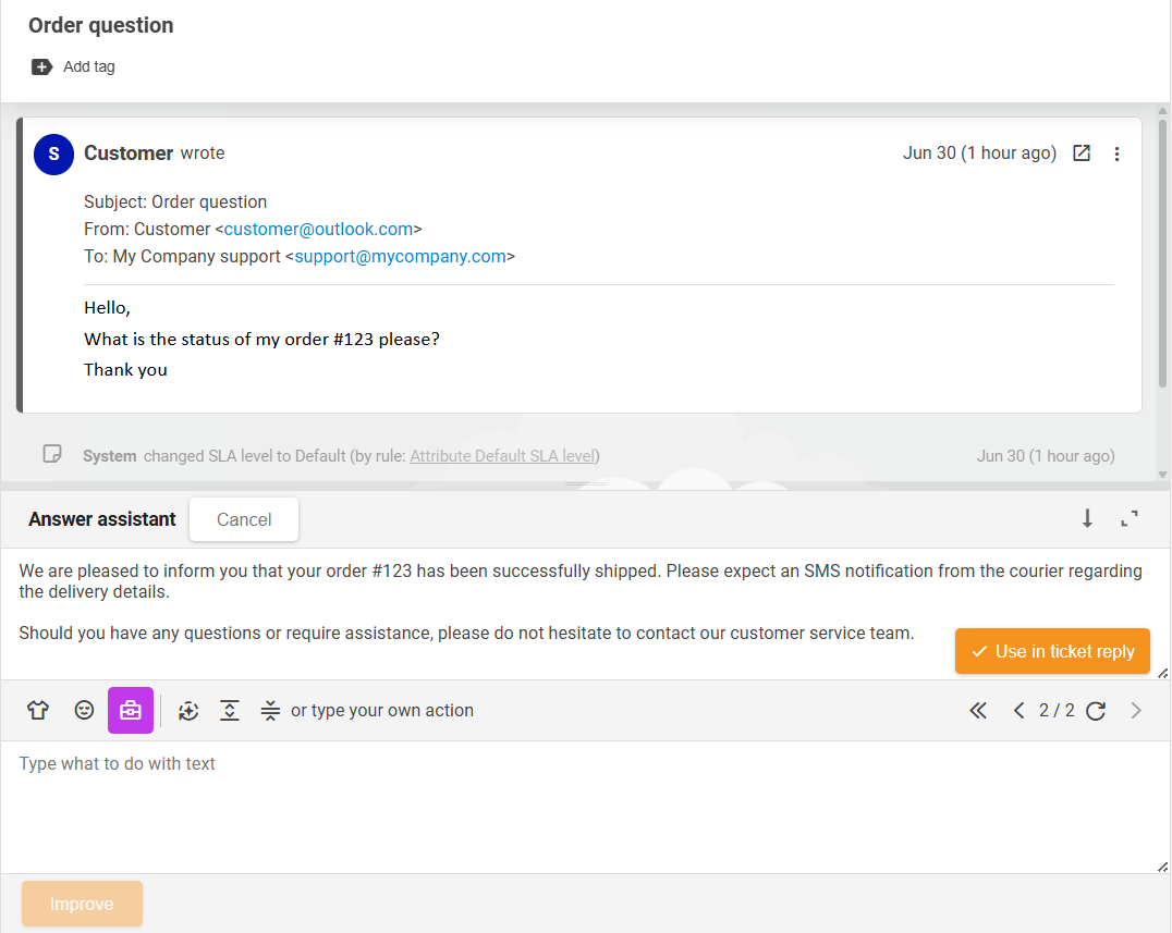 Pregled LiveAgent AI Answer Assistant funkcije