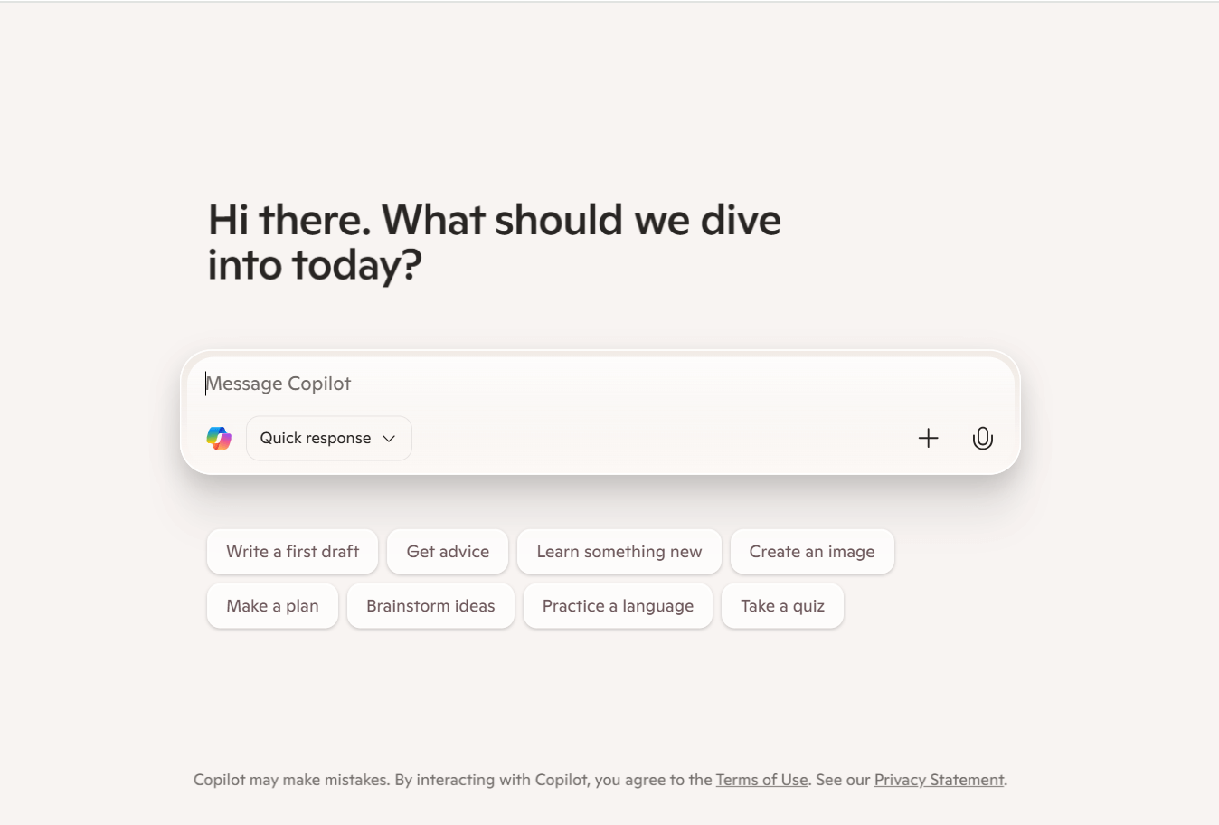 Copilot by Microsoft interaction window overview