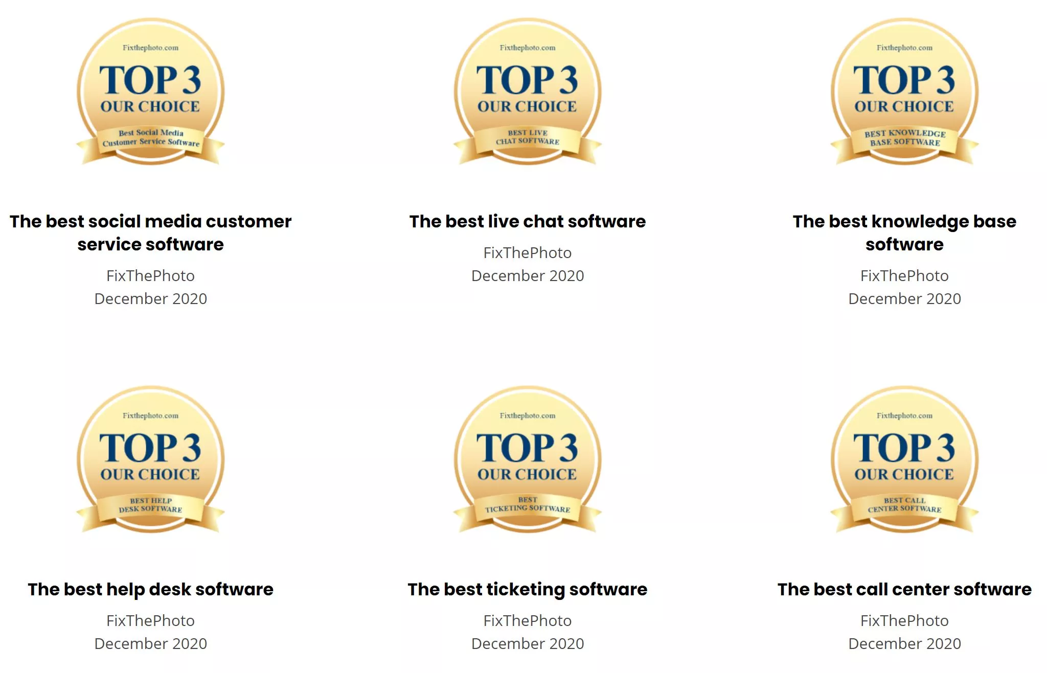 FixThePhoto nagrade za LiveAgent