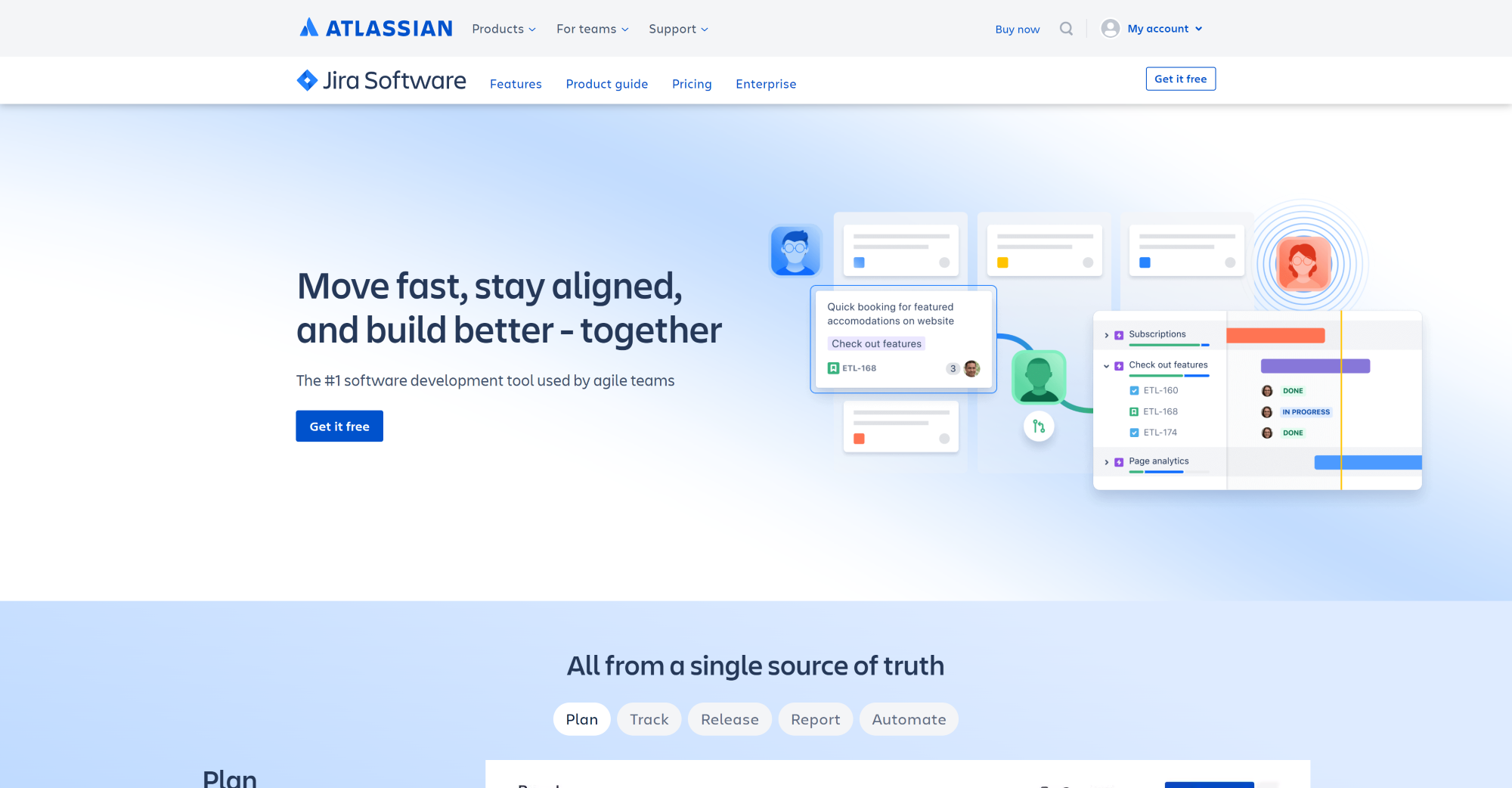 Domača stran Jira - Alternativa Spiceworks, ki ponuja celovito programsko rešitev