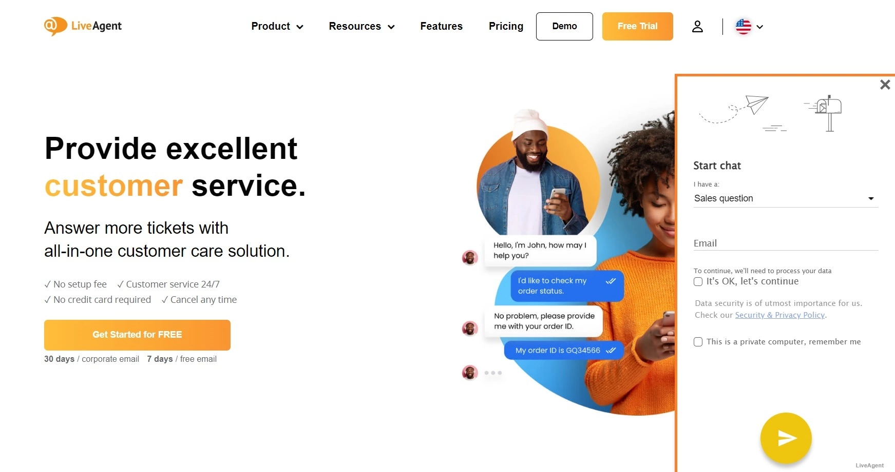 LiveAgent live chat za hitro in enostavno podporo strankam