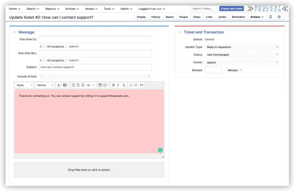 Request Tracker Sistemi za upravljanje vstopnic odprtokodne kode