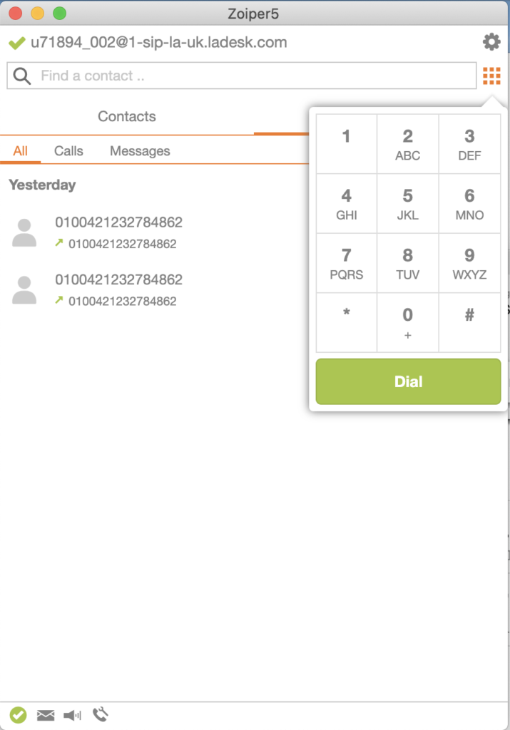 Zoiper free softphone dialer