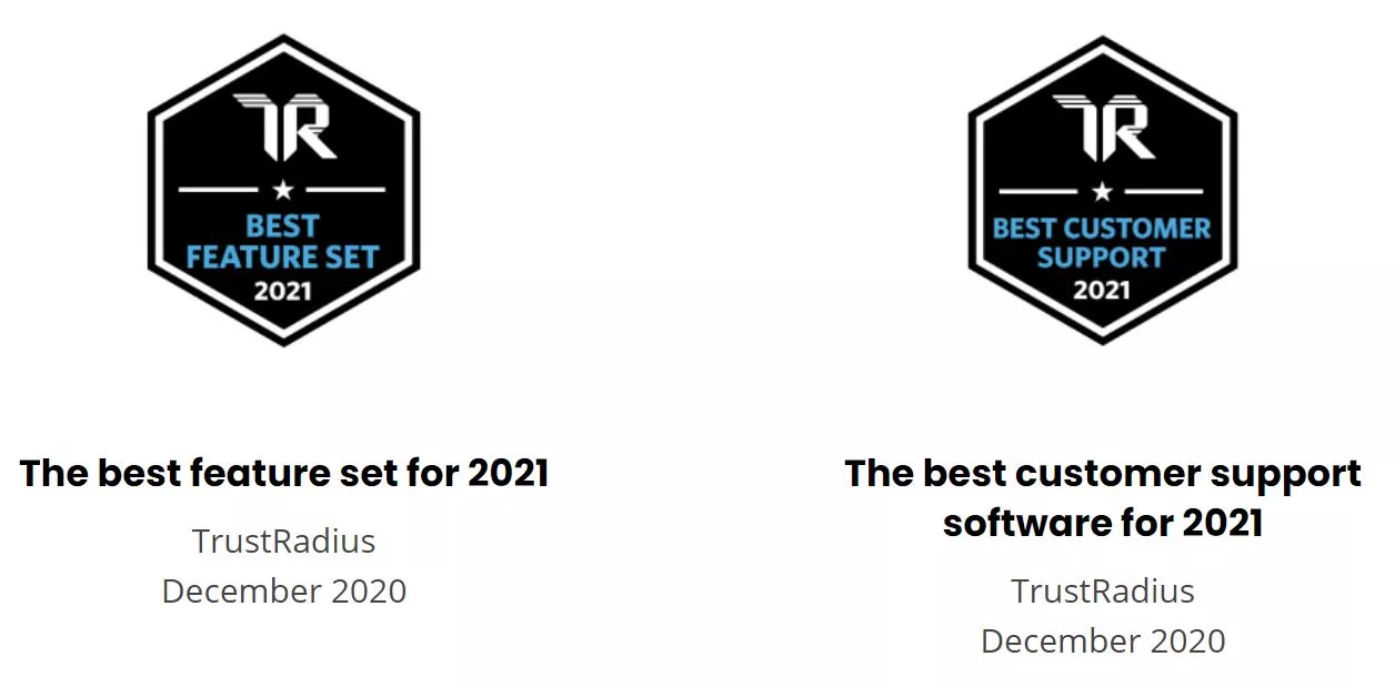 TrustRadius nagrade za LiveAgent