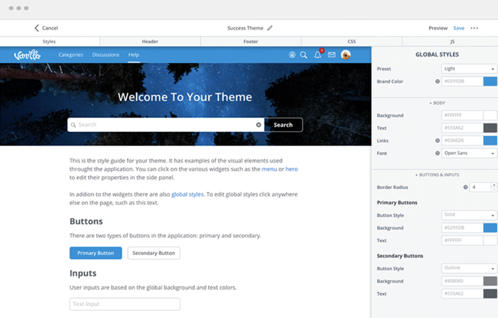Dodatek teme Vanilla