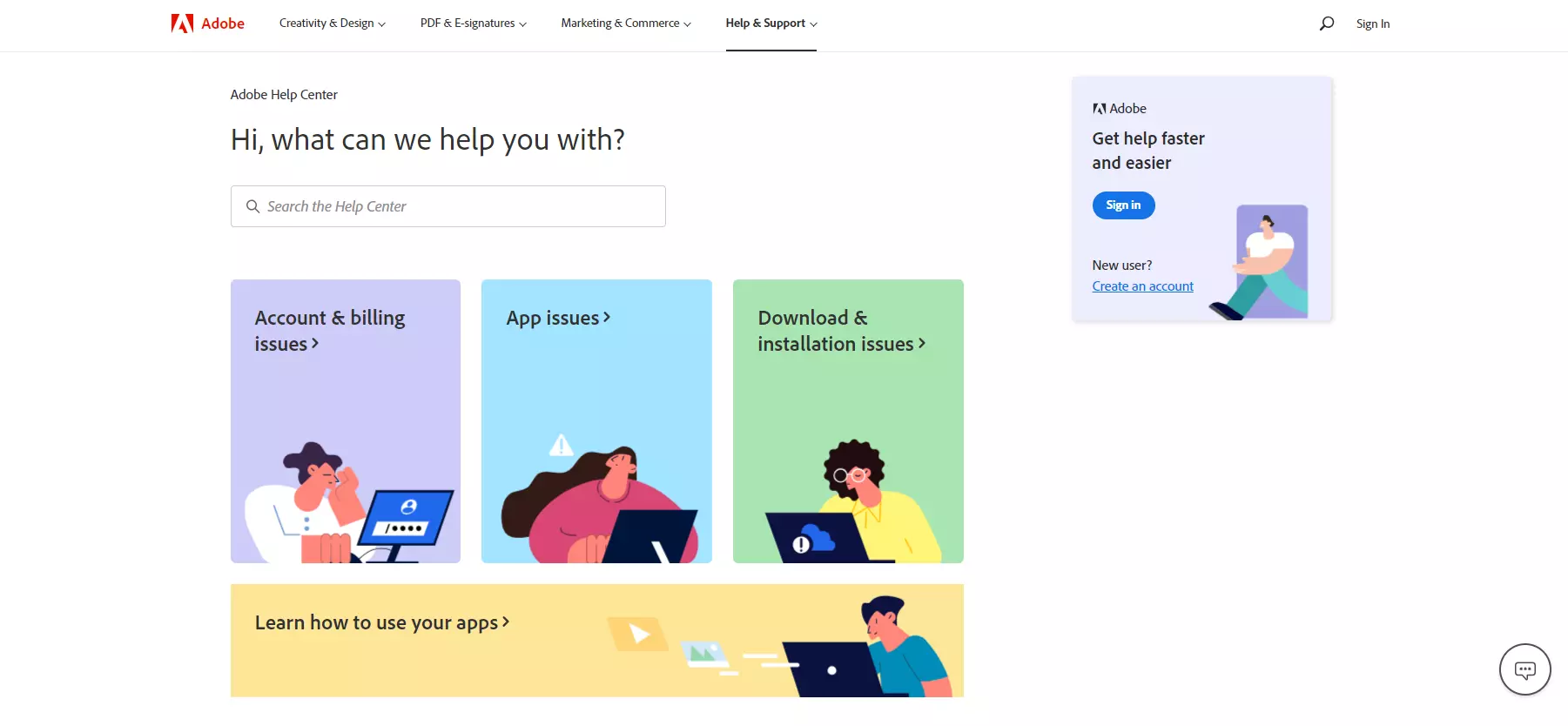 Podporni center Adobe