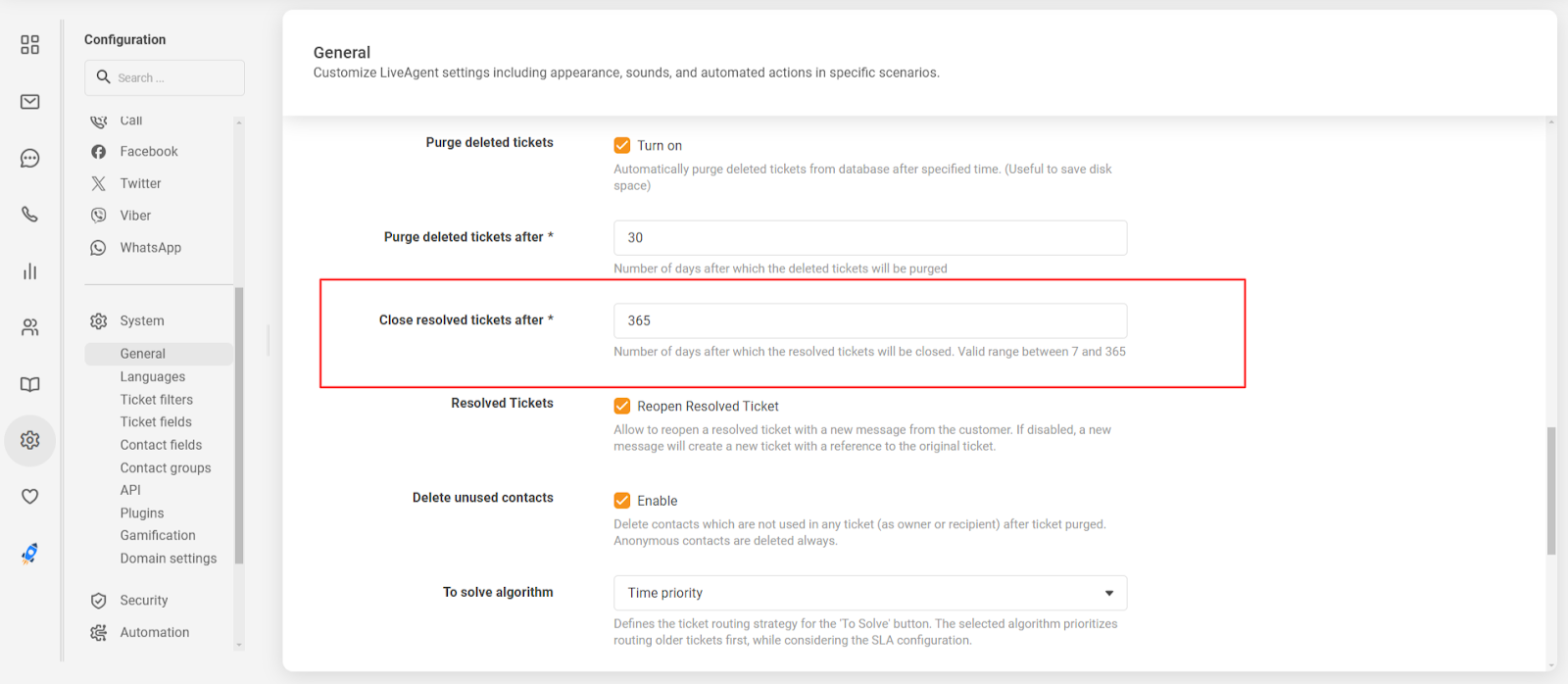Funkcionalnost samodejnega zapiranja razrešenih vstopnic