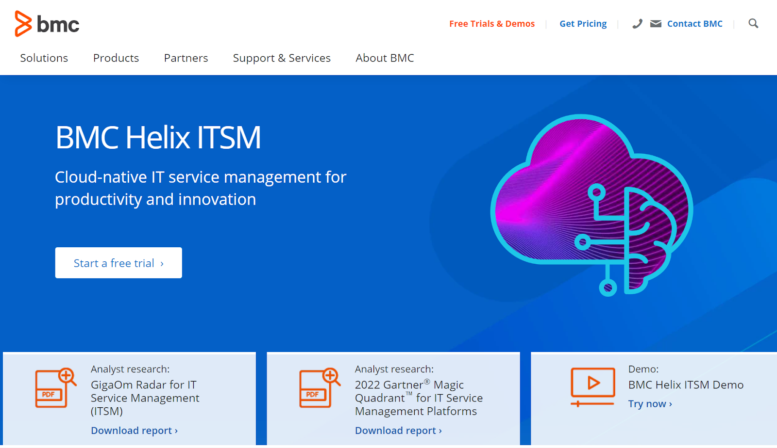 Domača stran BMC Helix ITSM - Alternativa Spiceworks za upravljanje IT storitev in produktivnost