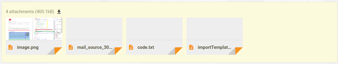 Bulk attachment download