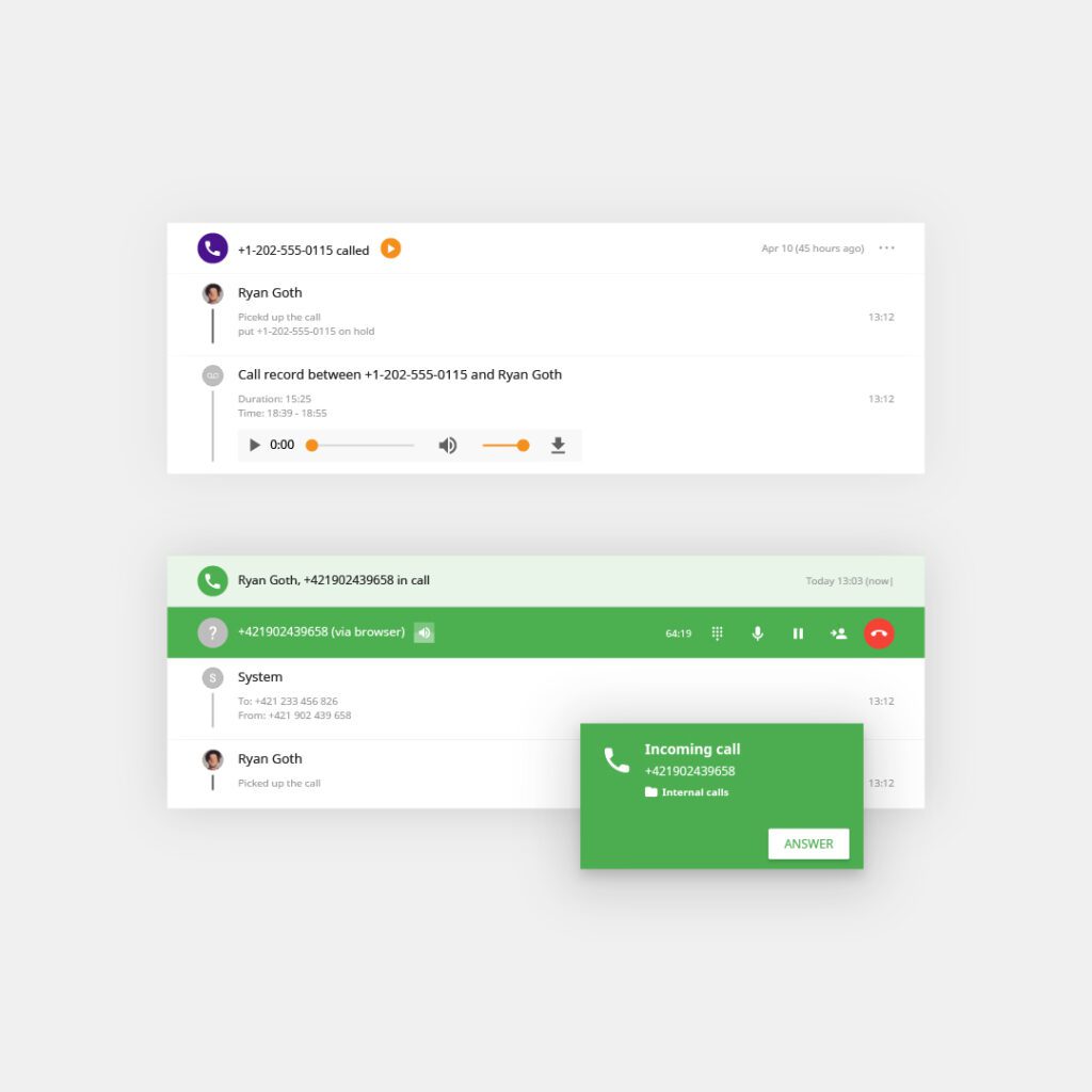 Pregled klicnega centra LiveAgent - Neomejeni posnetki in klici, brez dodatnih stroškov