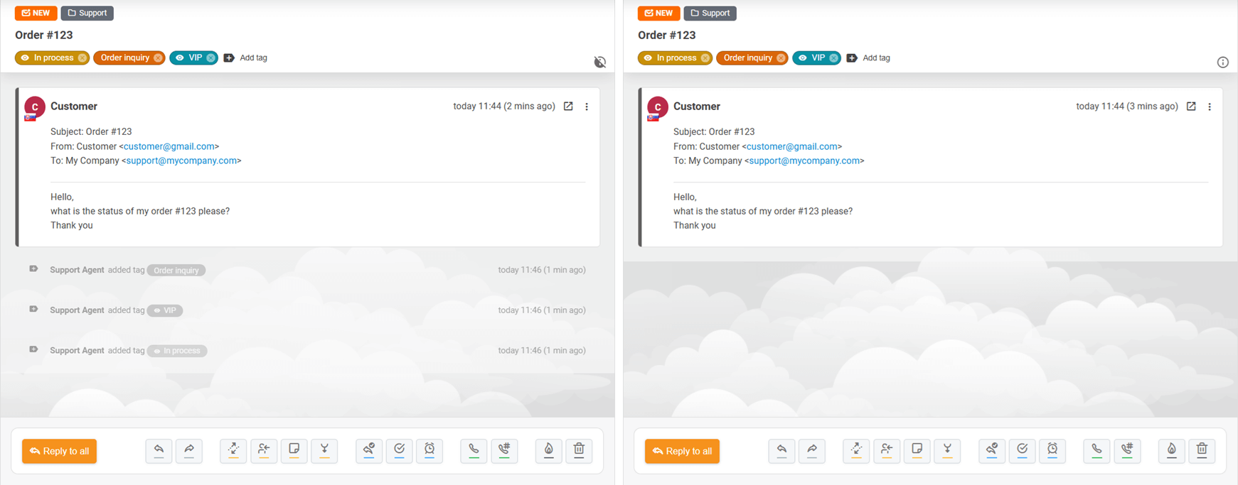 Možnost skrivanja sistemskih sporočil v vozovnici
