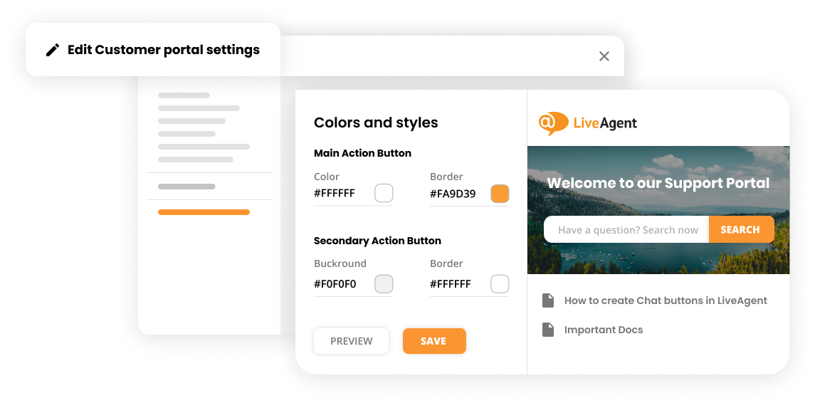 Prilagajanje baze znanja v programski opremi za portal strank - LiveAgent