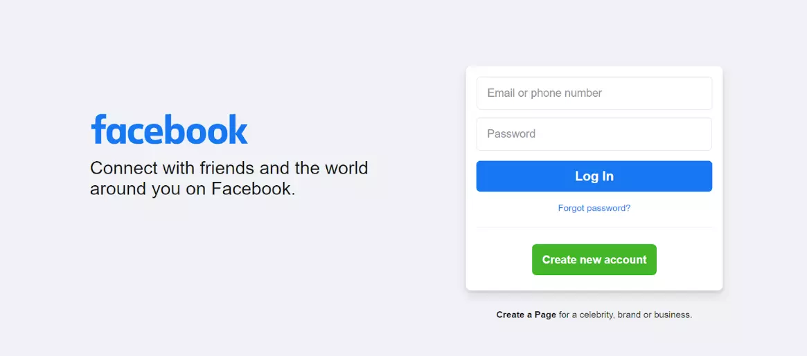 Domača stran Facebook