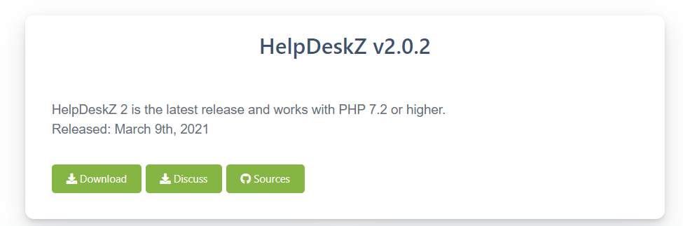 Primer strani za prenos odprtokodnega sistema za upravljanje vozovnic s tipko za prenos, razpravo in viri