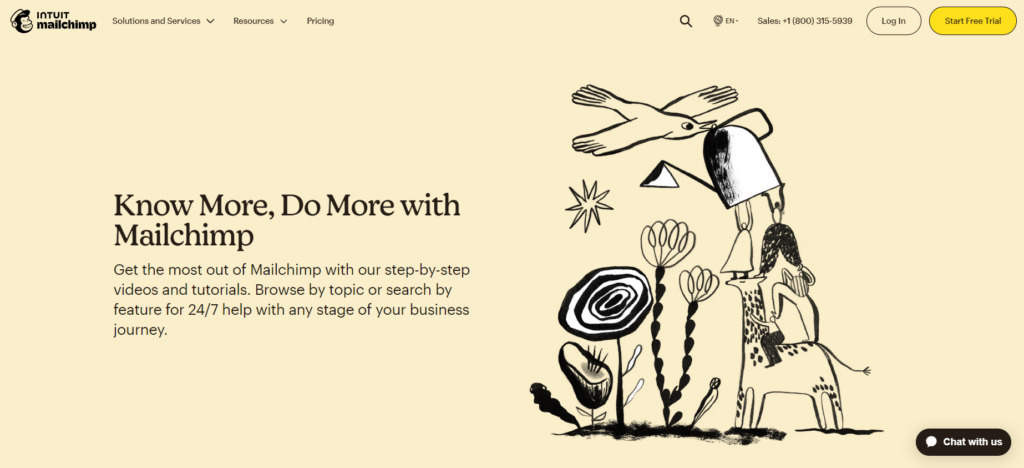 Platforma baze znanja Mailchimp