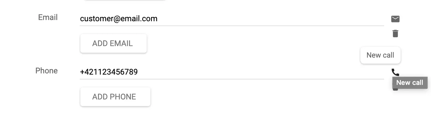 Pokličite stranko ali ustvarite vstopnico neposredno iz zaslona za urejanje