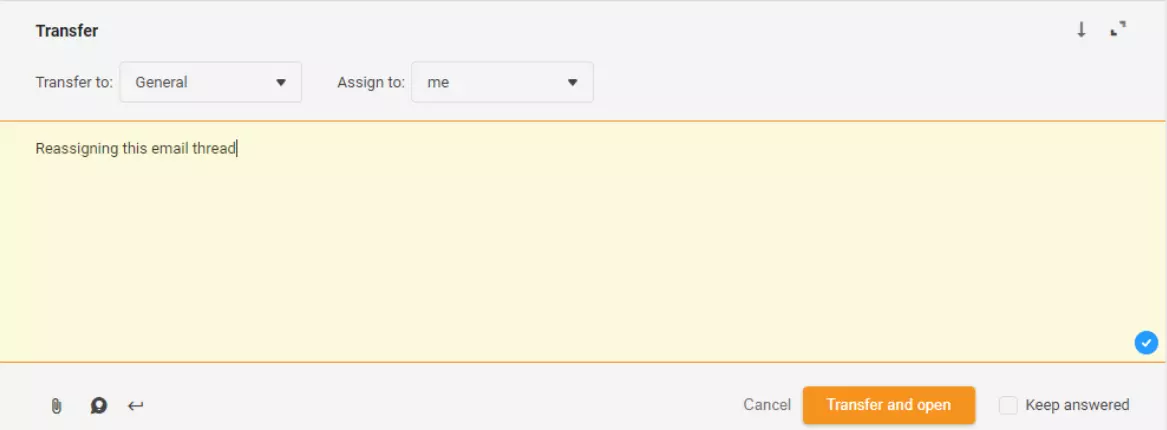 Ponovno dodeljevanje e-poštne niti v LiveAgentu