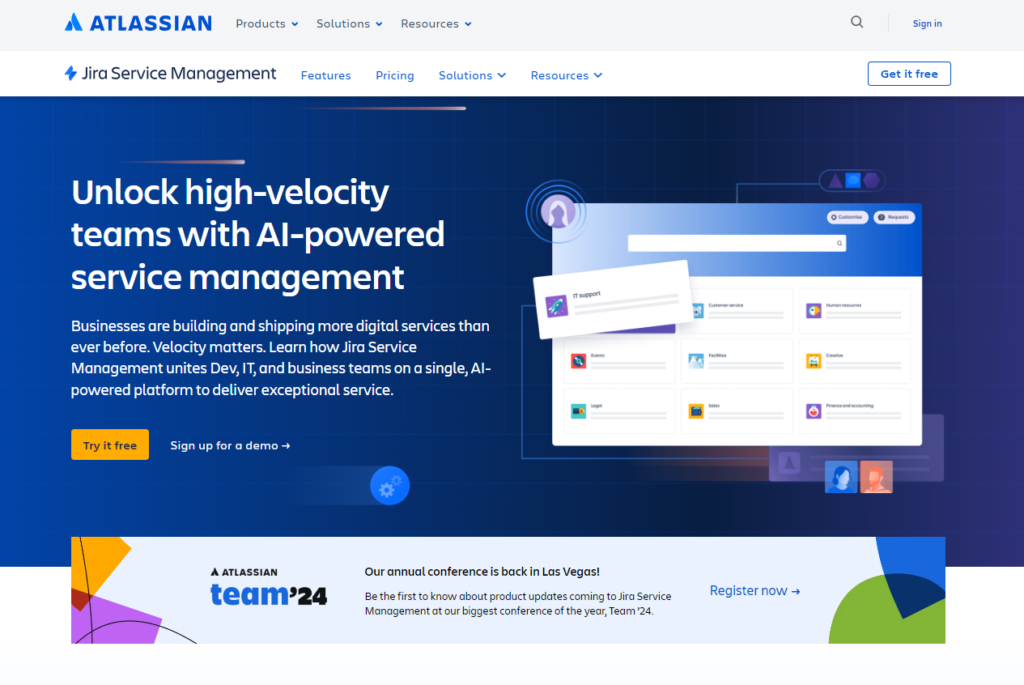 Jira Service Management domača stran, Help Scout alternativa za programsko opremo help desk