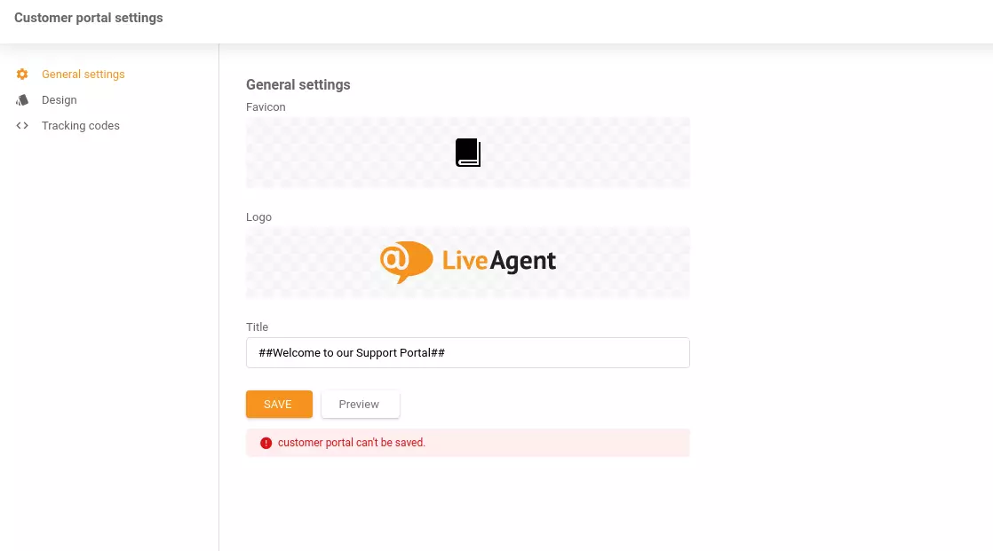 Nedelujoči gumb za shranjevanje v aplikaciji LiveAgent