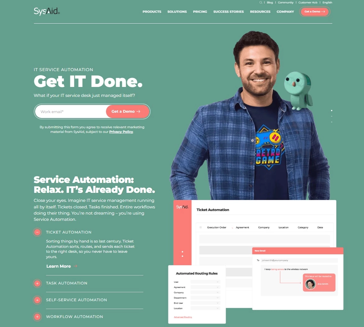 Domača stran SysAid