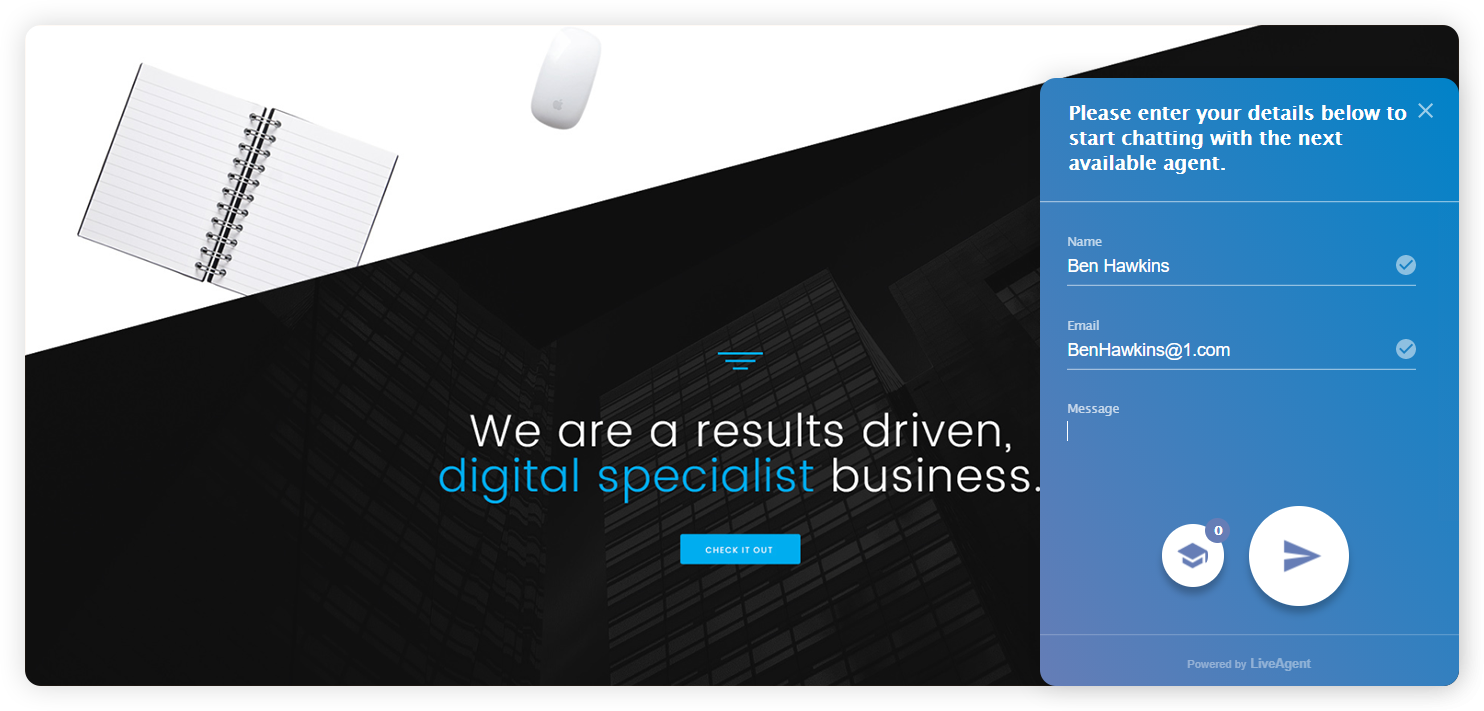 Primer obrazca za stike za podjetje