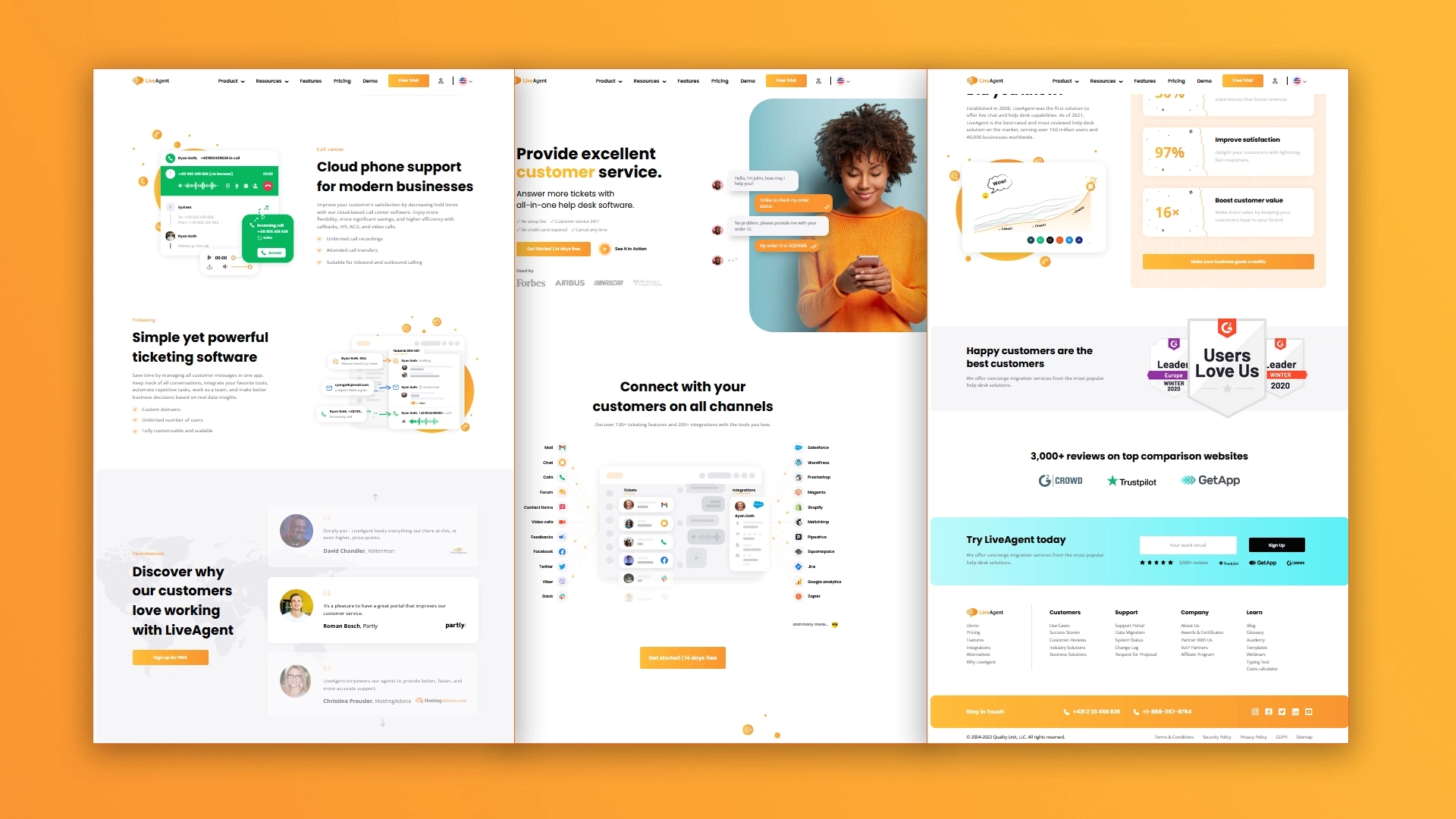 Domača stran LiveAgent