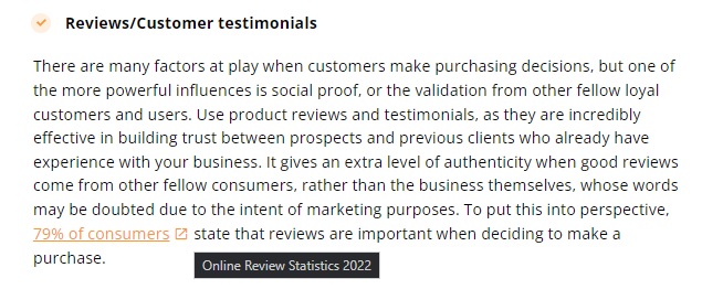 Primer gradnje povezav v članku LiveAgent