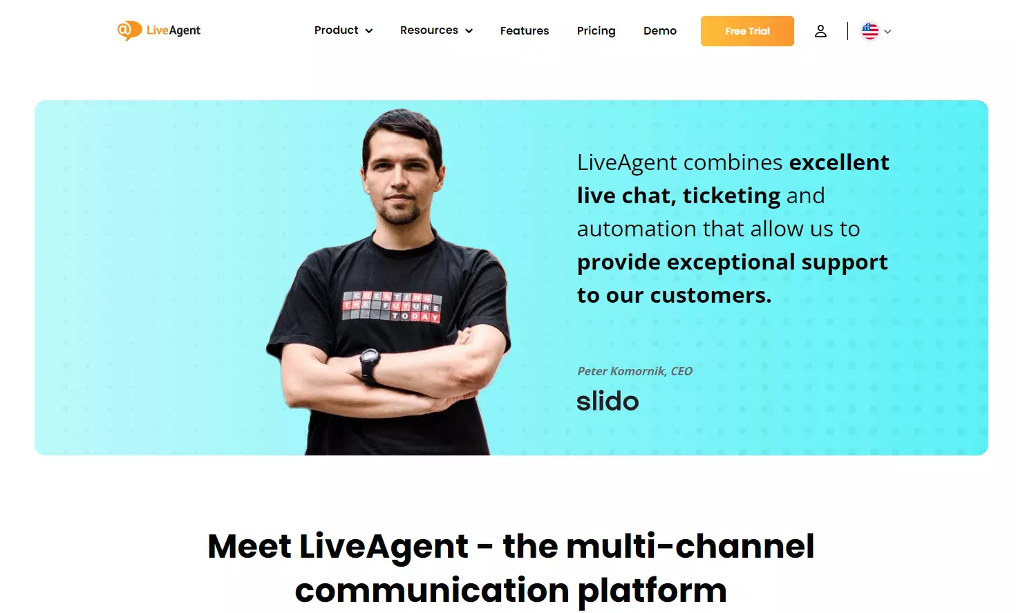 Ocena direktorja Slido LiveAgent