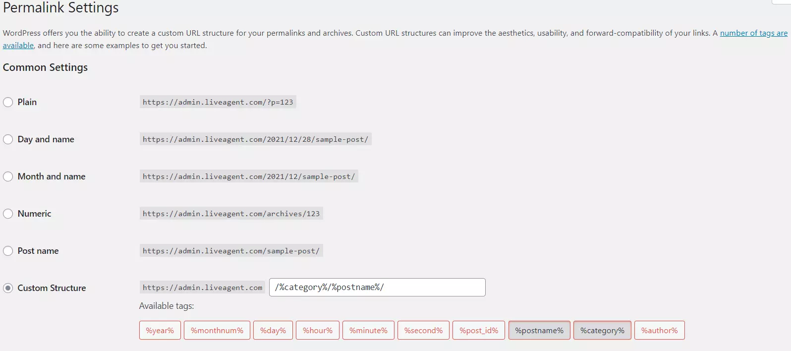 Primer nastavitev trajne povezave