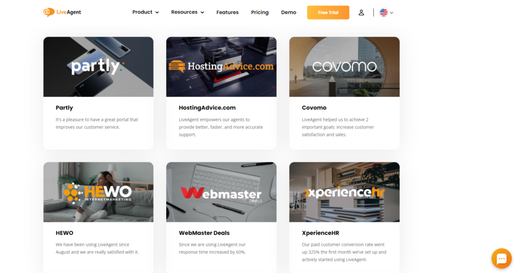 Pričevanja LiveAgent