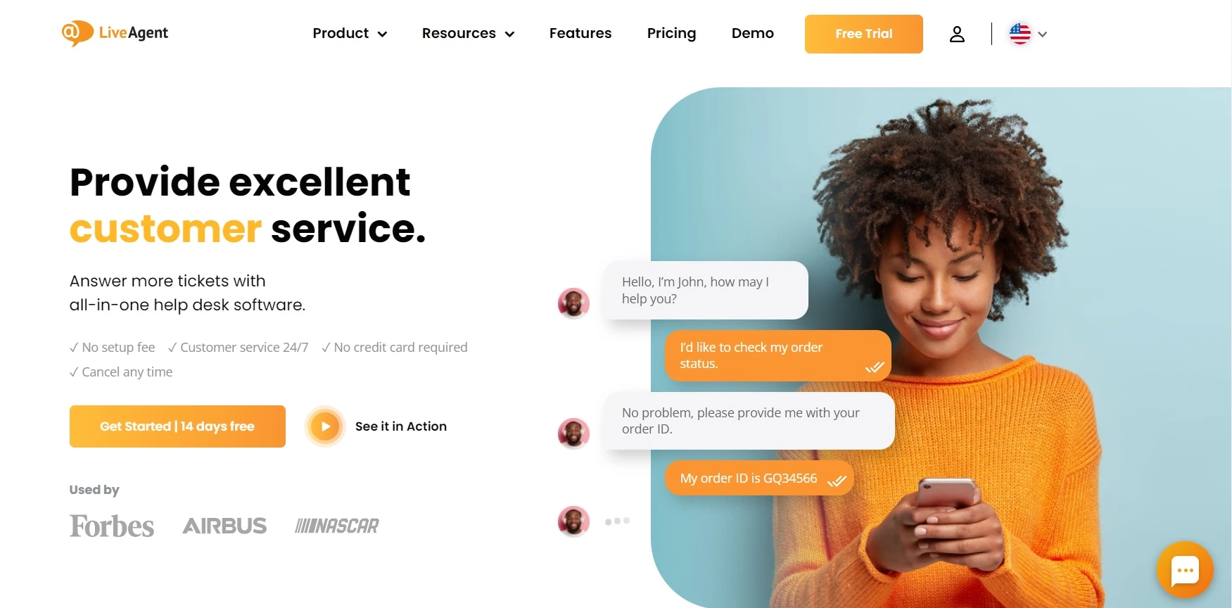 Domača stran LiveAgent