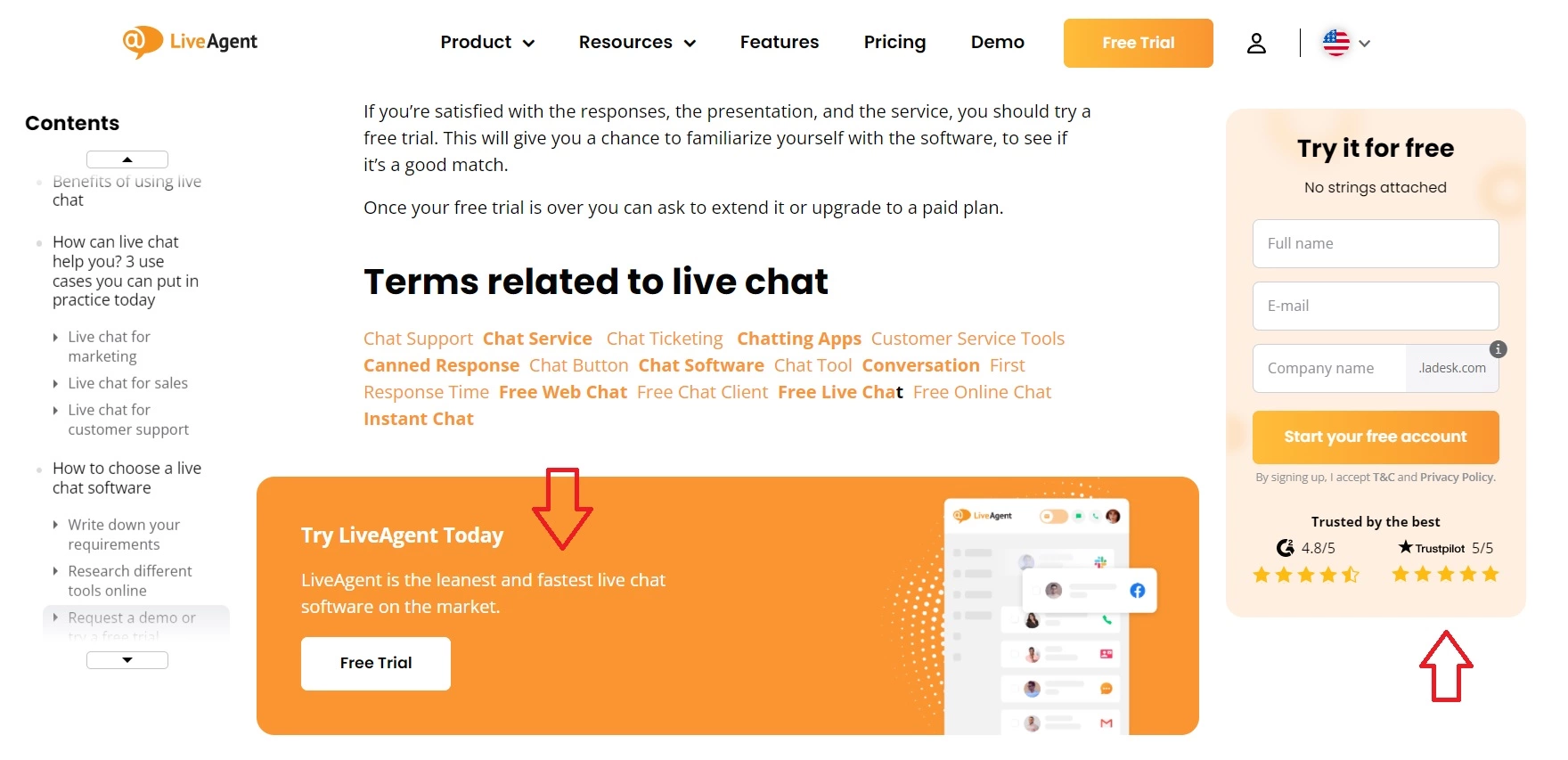 Dokaz vrednosti LiveAgent