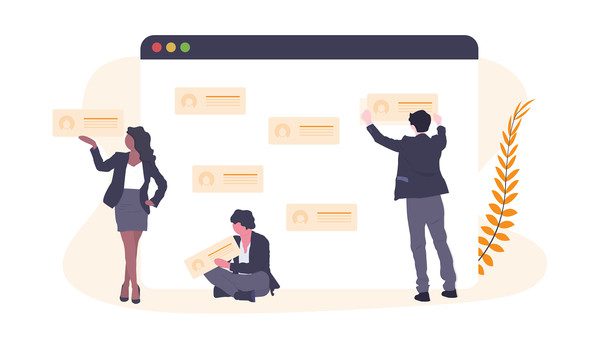 digitalni marketing profili strank - ilustracija