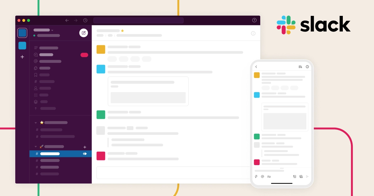 Mockup funkcij Slack