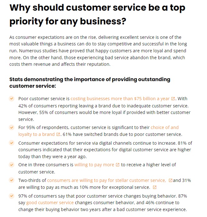 Primer oblikovanja besedila v LiveAgent