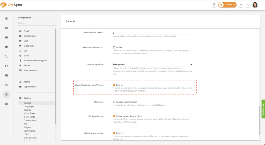 Dodelite kartice meni funkciji v LiveAgent