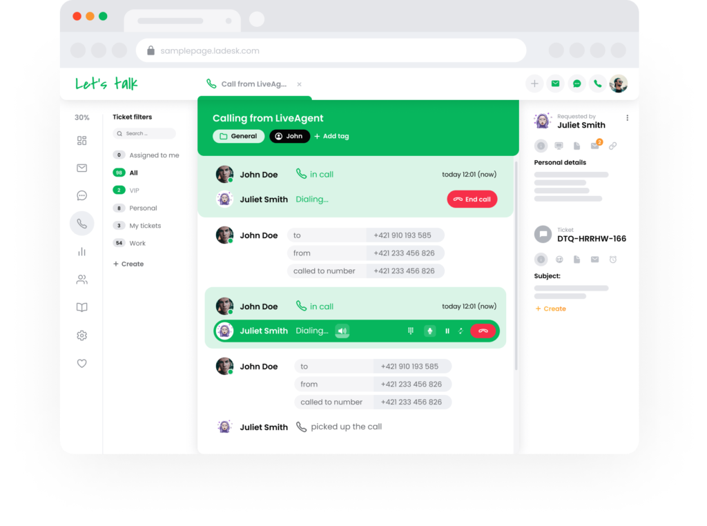 Programska oprema za call center LiveAgent