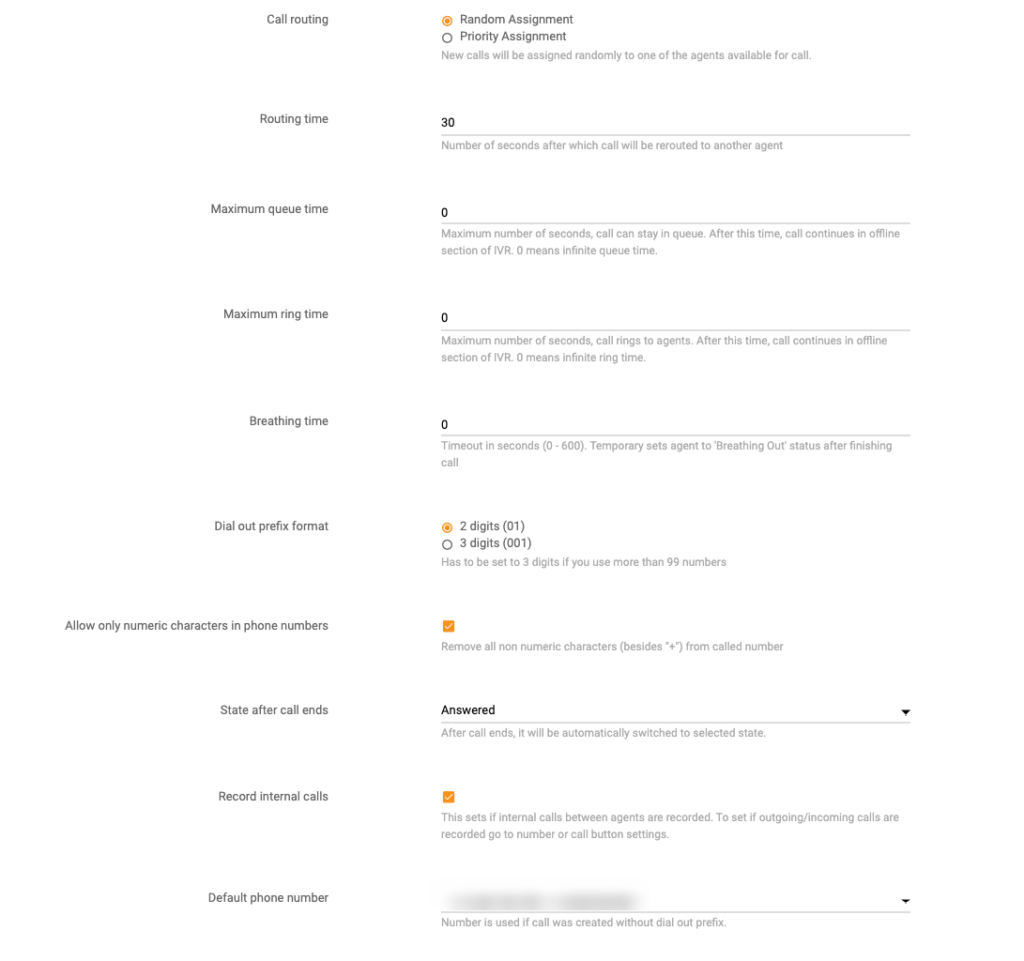 Nastavitve klicev LiveAgent