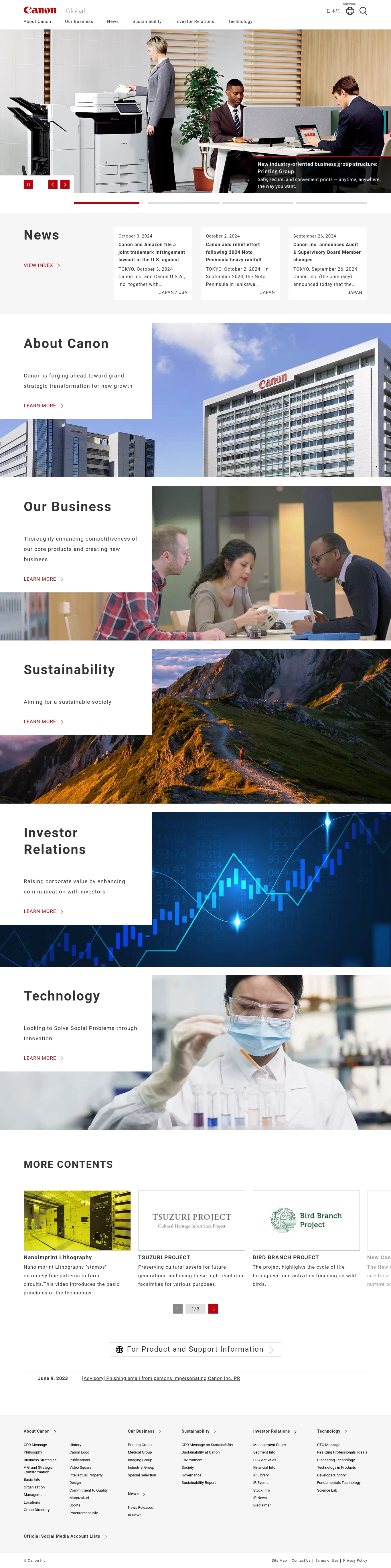 Kontakti Canon Help Desk