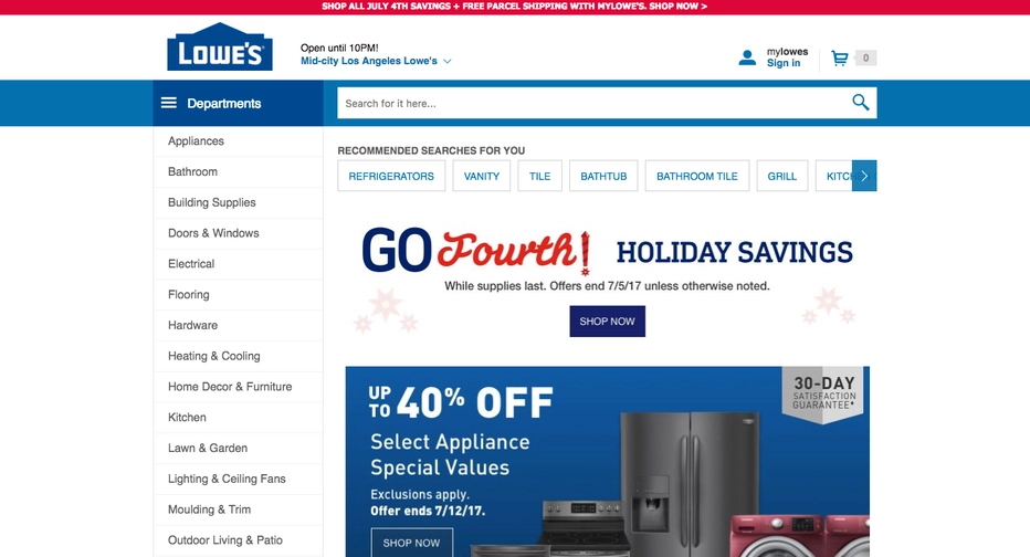 Kontakti službe za pomoč uporabnikom Lowes