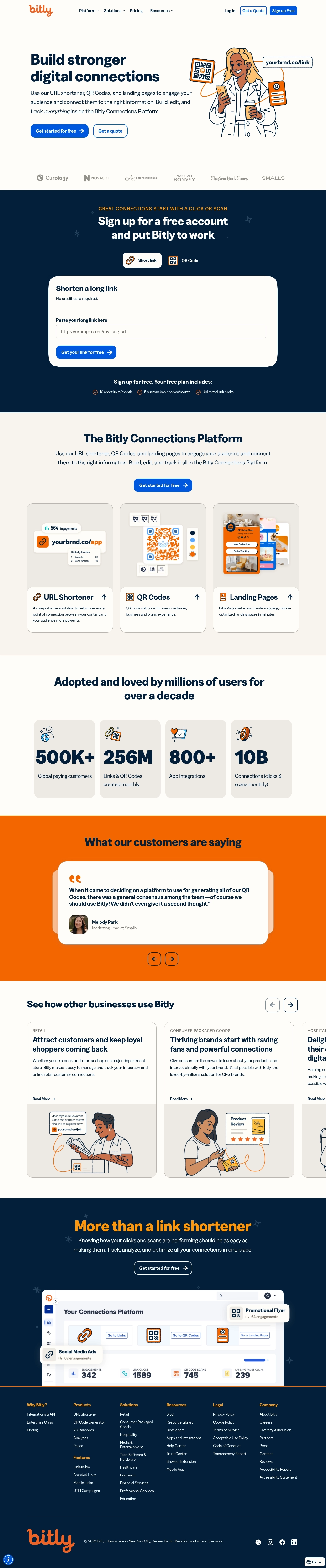 Bitly kontaktni podatki za pomoč uporabnikom