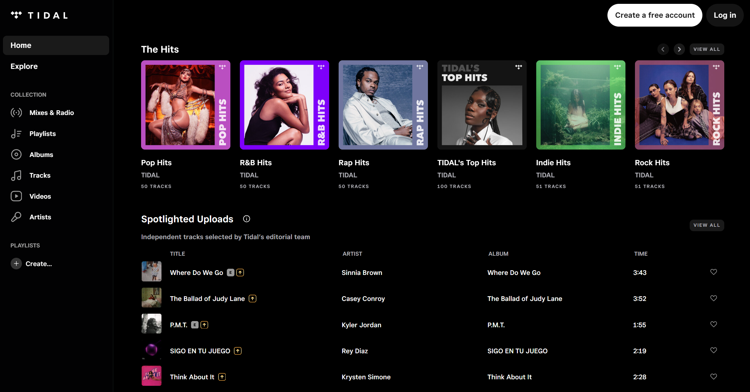 TIDAL Kontakti Help Deska