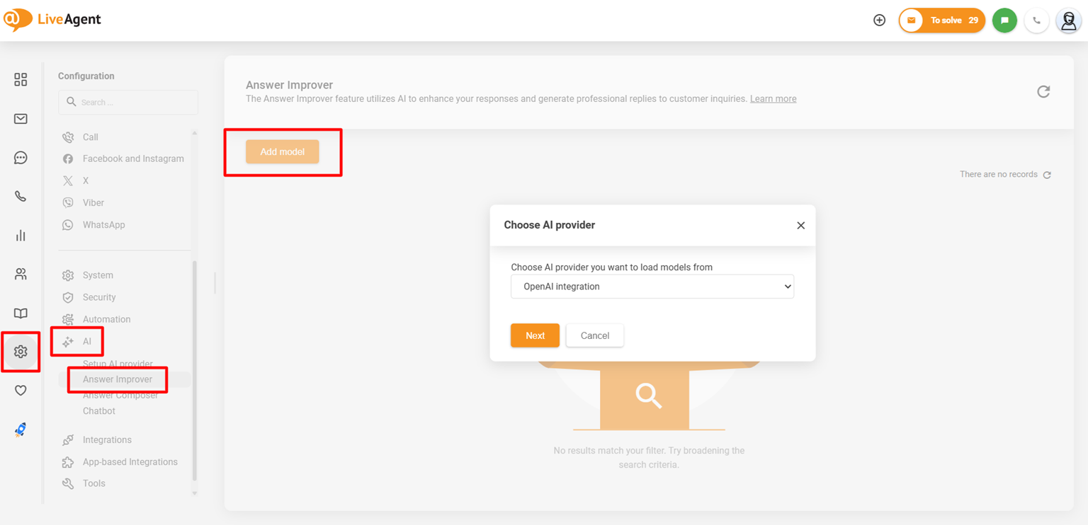 Integracija izboljševalnika odgovorov z umetno inteligenco in OpenAI